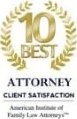 American Institute of Family Law Attorneys 10 Best Badge